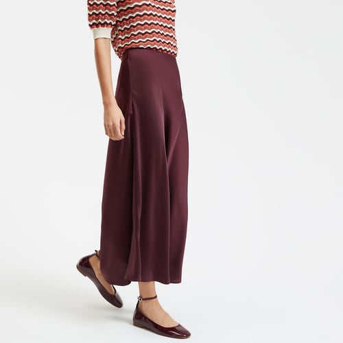 Jupe évasée En Soie Marron IBLUES Taille 36 (FR 40i) - Neuf Avec étiquettes