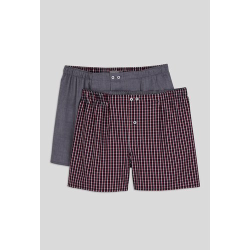 Lot de 2 calecons en coton bio marine rouge Monoprix La Redoute