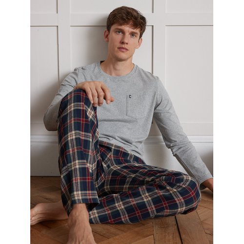 Pyjama bi matiere gris Cyrillus La Redoute