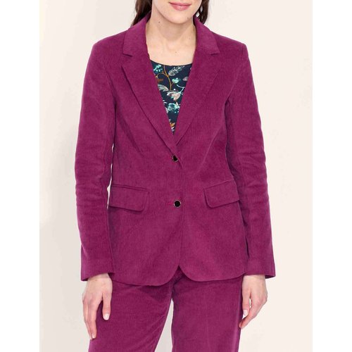 Veste blazer velours uni etawa violet wine La Fiancee La Redoute