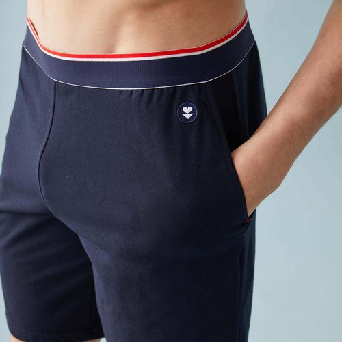 Zouzou pyjama shorts in organic cotton navy blue Le Slip Francais La Redoute