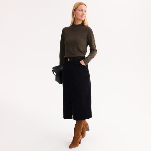 ★MARDI MERCREDI★CORDUROY MIDI SKIRT★大人気★ CORDUROY MIDI SKIRT 燈芯絨特有的紋理能讓服飾別具質感而不單調