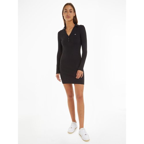 Robe droite courte manches longues Tommy Jeans noir La Redoute