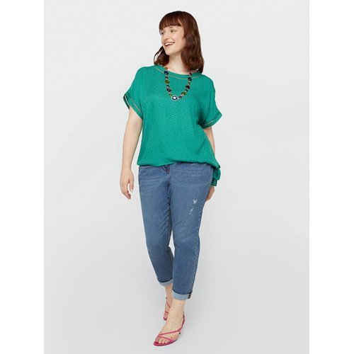 Jeans slim girl fit con strappi lungo il davanti e baffature