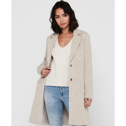 Manteau droit mi long col tailleur neutre Only La Redoute