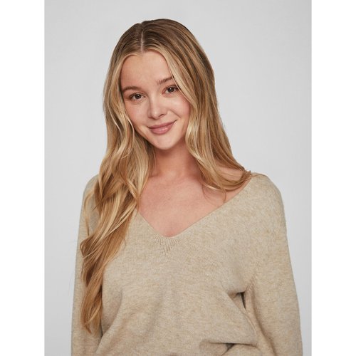 Beige v neck jumper sale