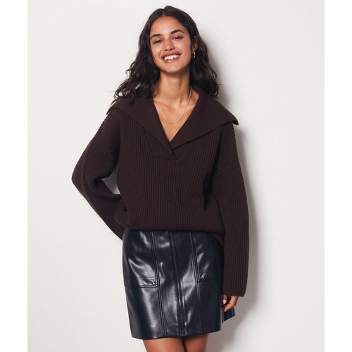 Pull col v fabian taupe Etam La Redoute
