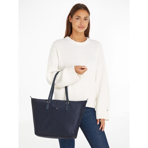 Zip up tote bag navy Tommy Hilfiger La Redoute