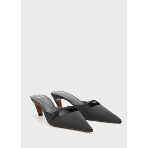 Satin kitten heel shoes noir Mango La Redoute