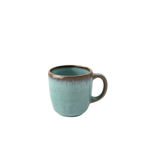 Tasse Avec Soucoupe Vintage - Tons Marron Et Vert - Céramique - Occasion