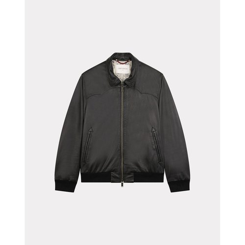 Blouson en cuir col polo yoke godzila noir Chevignon La Redoute