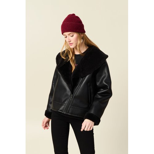 Veste imitation cuir noir Bonobo La Redoute