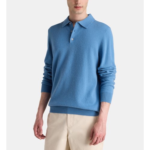 Pull polo homme napolo cachemire manches longues Galeries Lafayette La Redoute