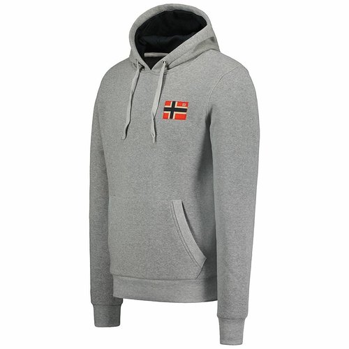Geographical Norway Felpa Con Cappuccio Uomo FASTLIFE - Verde Scuro Taglia XL, Maniche Lunghe