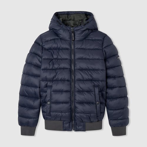 Doudoune capuche fixe mi saison 8 16 ans Pepe Jeans bleu marine La Redoute