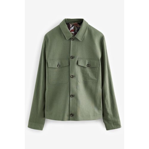 Veste style camionneur manches longues vert sauge Next La Redoute