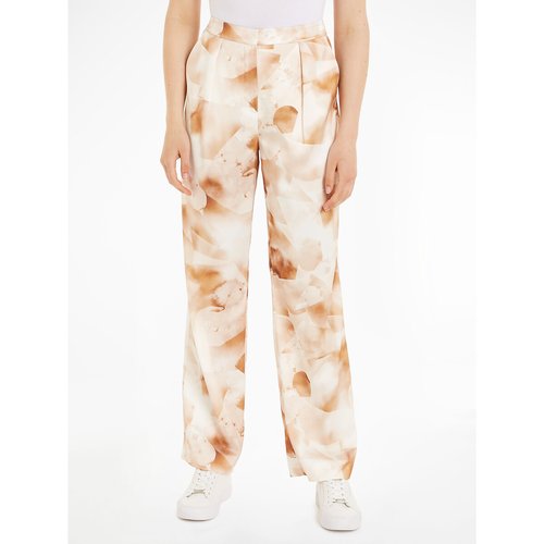 Floral wide leg trousers ecru orange Calvin Klein La Redoute