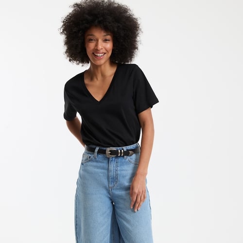 T-shirt Noir Femme Levi's - Taille L, Occasion Très Bon état