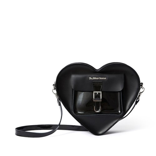 Kiev leather heart-shaped backpack, black, Dr. Martens | La Redoute