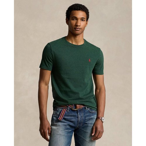 Plain cotton jersey t shirt with embroidered logo slim fit Polo Ralph Lauren La Redoute