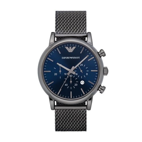 Emporio armani gunmetal watch deals