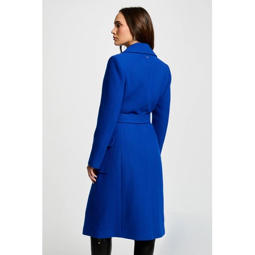 Manteau long cintre ceinture bleu electrique Morgan La Redoute