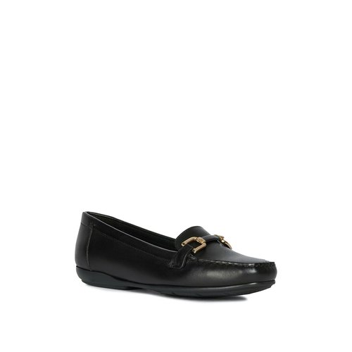 Mocassins respirantes en cuir annytah noir Geox La Redoute