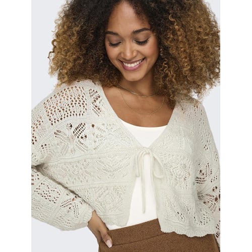 Crochet cardigan, off-white, Only | La Redoute