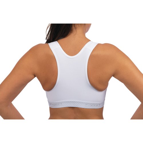 Zbra silver sports bra with wide straps and racer back Zsport La Redoute