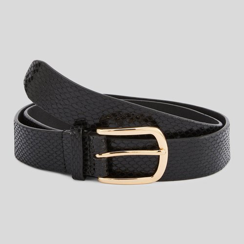 Ceinture en cuir effet serpent