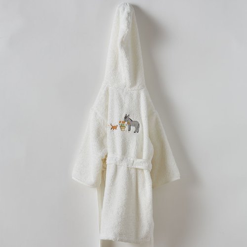 Peignoir enfant eugene et gribouille blanc Sylvie Thiriez La Redoute