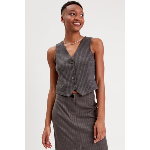 Veste/Gilet Gris Femme Cache Cache - Taille 1 - Occasion Très Bon État - Décontractée