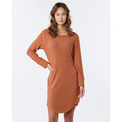 Robe mi longue a manches longues new cosy light brown Rip Curl La Redoute