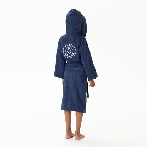 Peignoir Homme PSG Paris Saint-Germain 100% Coton - Taille L - Bleu Avec Poches