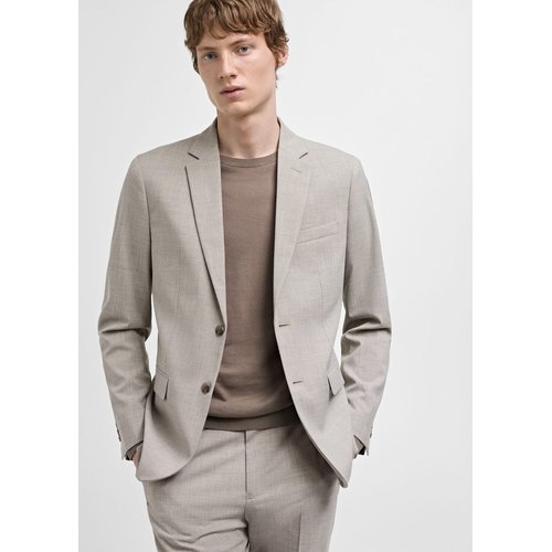 Veste costume super slim fit tissu stretch gris chine clair Mango Man La Redoute