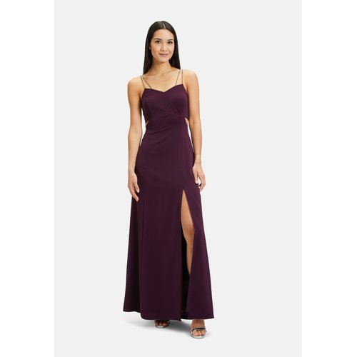 Robe de soiree a decoupes shiny aubergine Vera Mont La Redoute