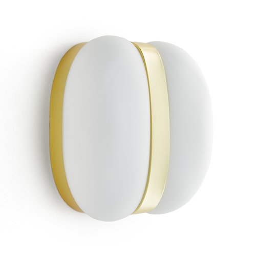 Sitira brass opaline glass wall light white brass La Redoute Interieurs La Redoute