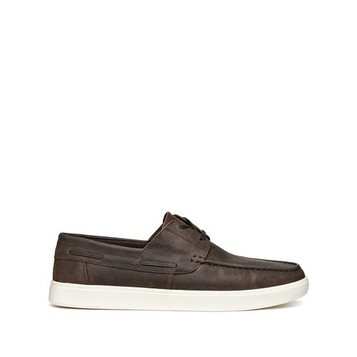 Mocassins bateau en cuir avola Geox marron La Redoute