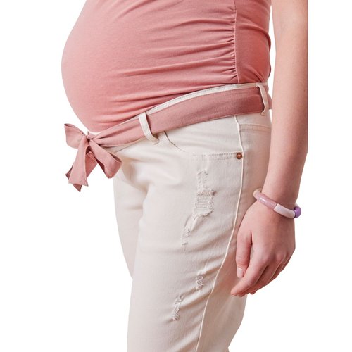 Pantalon mom de grossesse bandeau sans couture ecru Vertbaudet La Redoute
