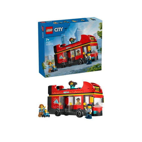 Matchbox Bus à Deux Étages – Adventure City – Échelle 1/120 – Miniature – Jouet De Collection – Dès 3 Ans