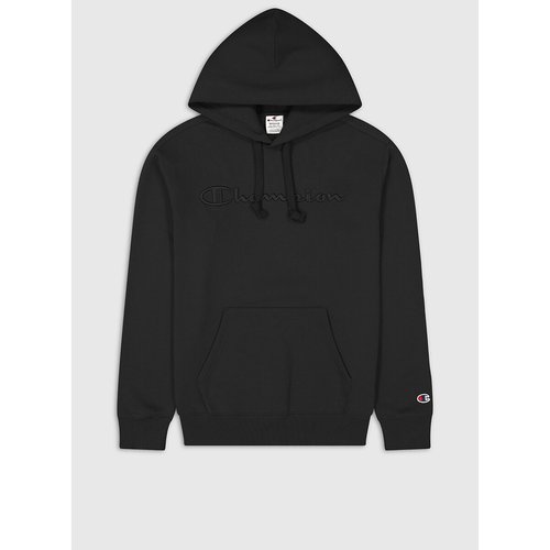 Large embroidered logo hoodie black Champion La Redoute