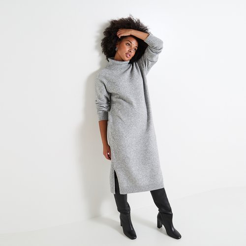 Robe pull gris chine Grain De Malice La Redoute