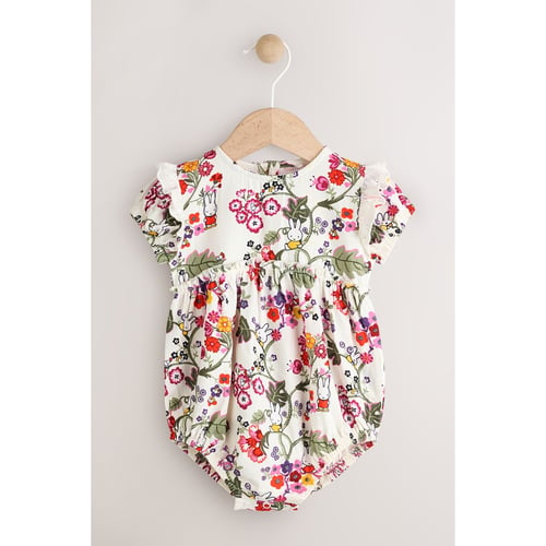 Barboteuse Bébé Fille Sans Manches à Fleurs Imprimées – Jumpsuit Été Tout-Petit