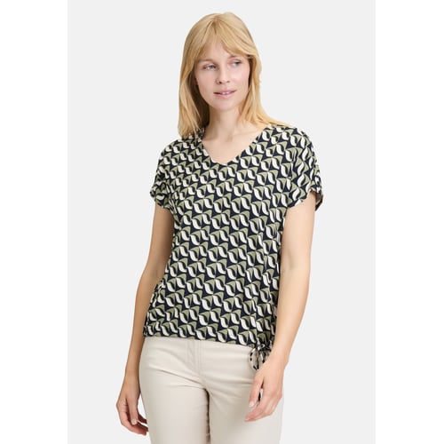 Haut Turquoise à Motifs Floraux Betty Barclay Taille 40 - Voile Polyester, Manches Courtes, Occasion