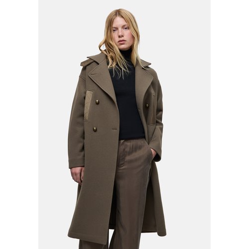 Caban long details nylon surpique