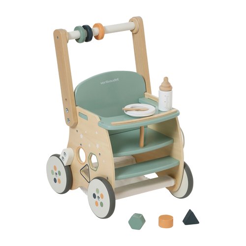 Chariot de marche poussette en bois vert Vertbaudet La Redoute