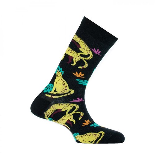 Chaussettes guepard homme femme et enfant noir Achile La Redoute