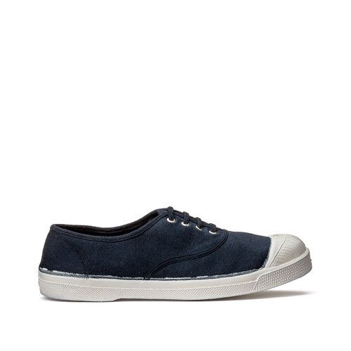 Stoff Sneakers mit Schnurung