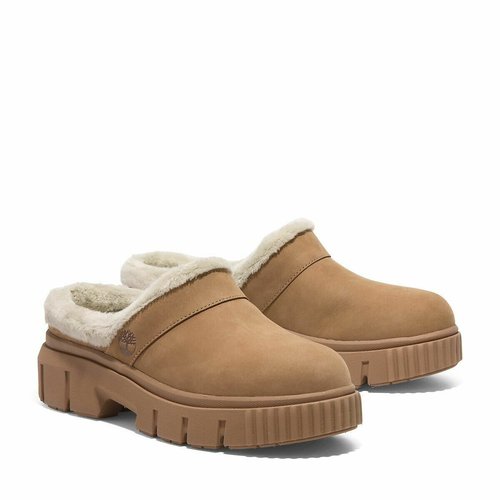 Greyfield warn nubuck clogs with faux fur lining camel Timberland La Redoute