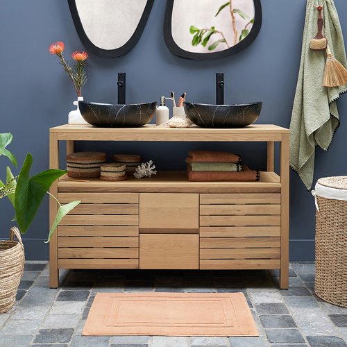 Set di 2 tappeti da bagno Danville, 100x60 cm, Beige